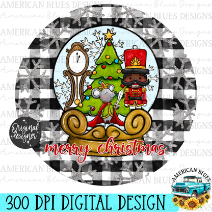 Merry Christmas Nutcracker door hanger digital design | American Blues Designs