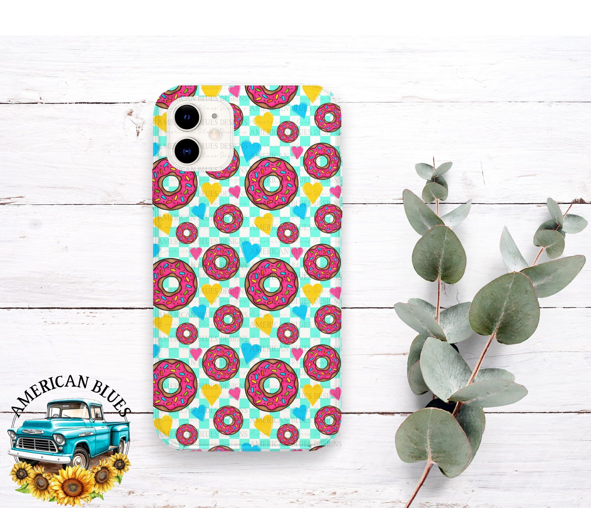 Donut go breaking my heart seamless pattern | American Blues Designs