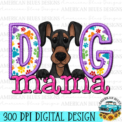  Dog mama Doberman digital design | American Blues Design