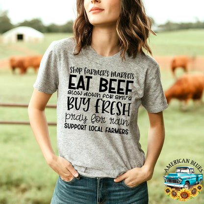 Shop Farmer's Markets, Eat Beef...