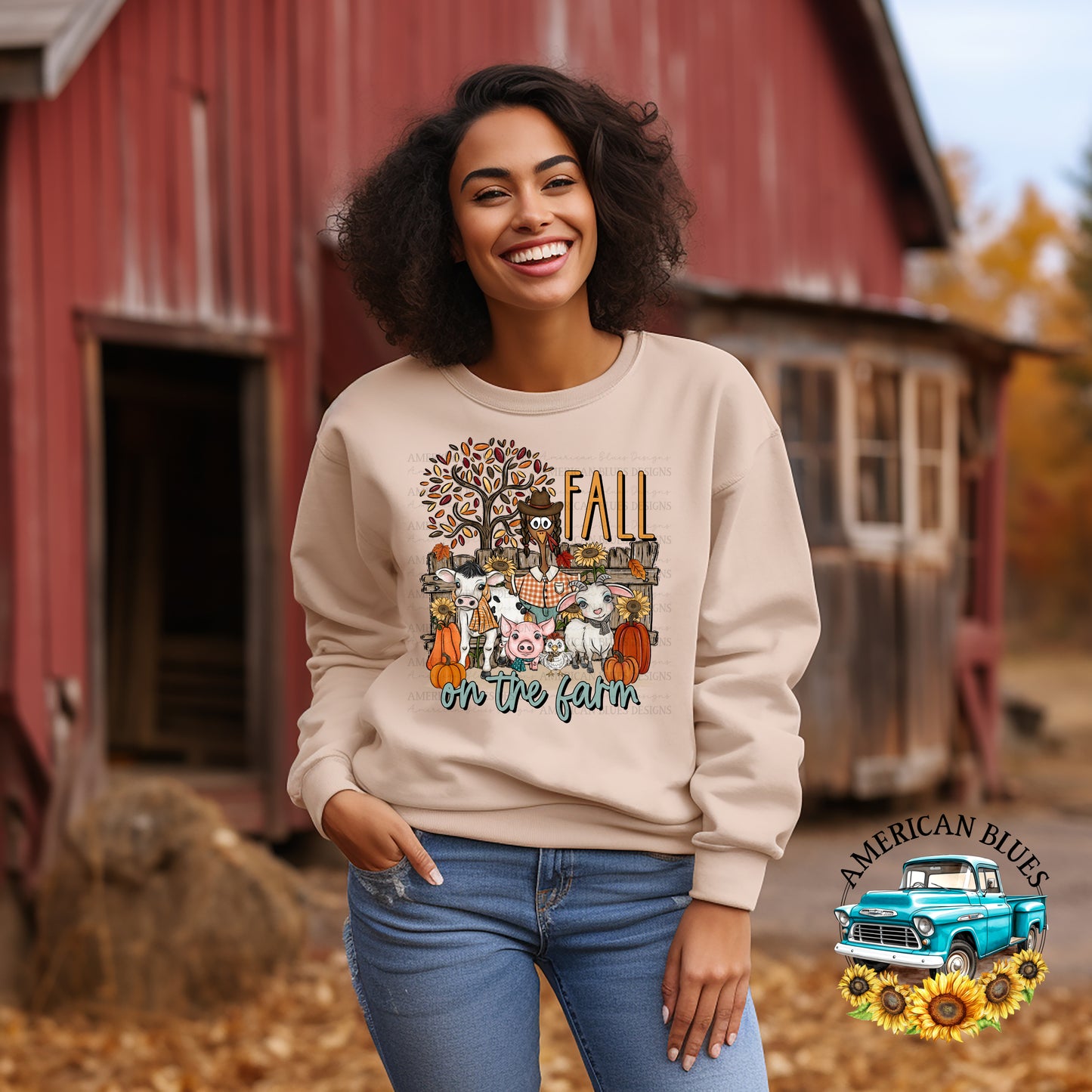 Fall on the Farm digital design | American Blues Designs