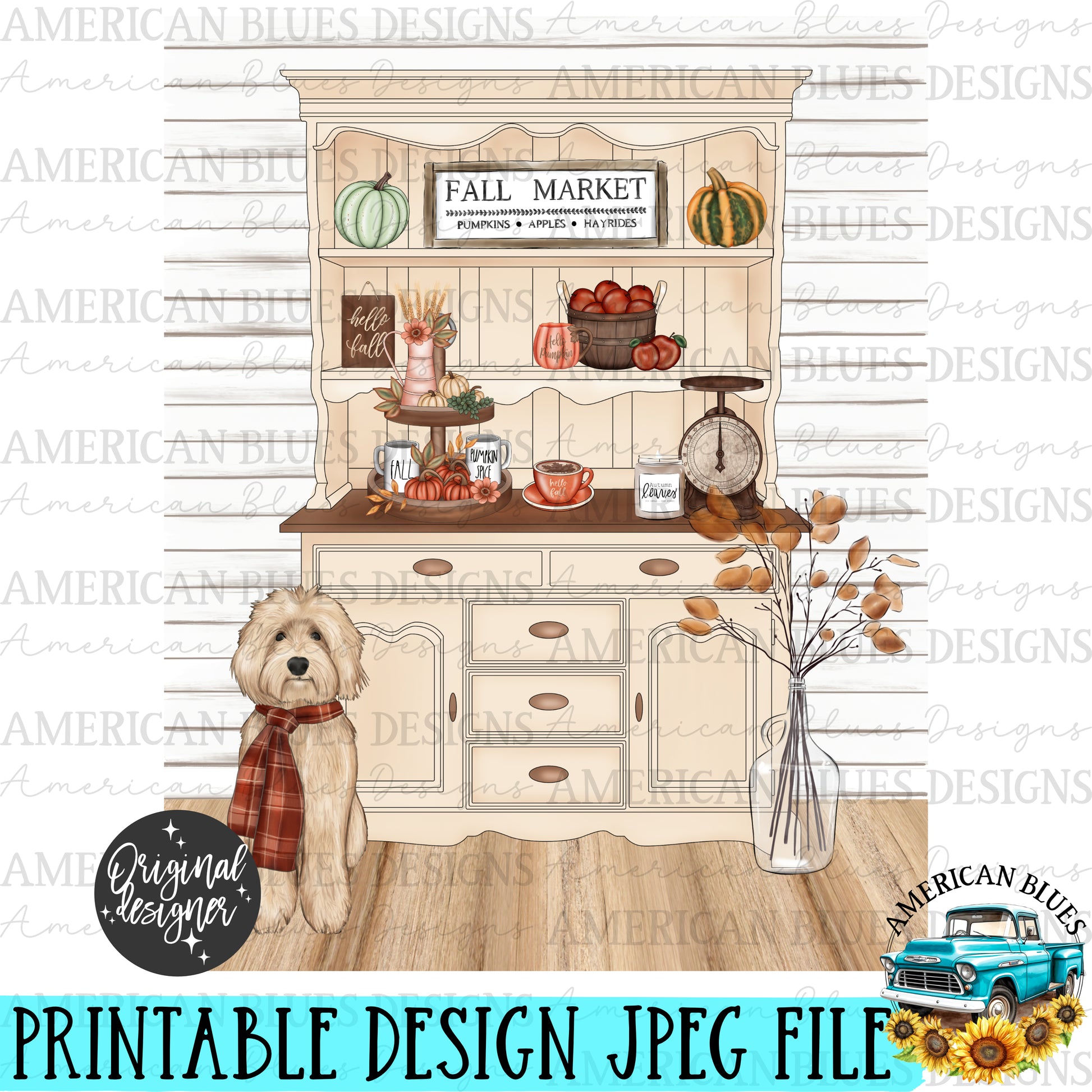 Autumn Farmhouse printable | American Blues Designs