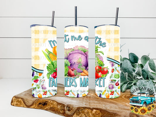 Meet me at the Farmer's Market 20 oz tumbler wrap