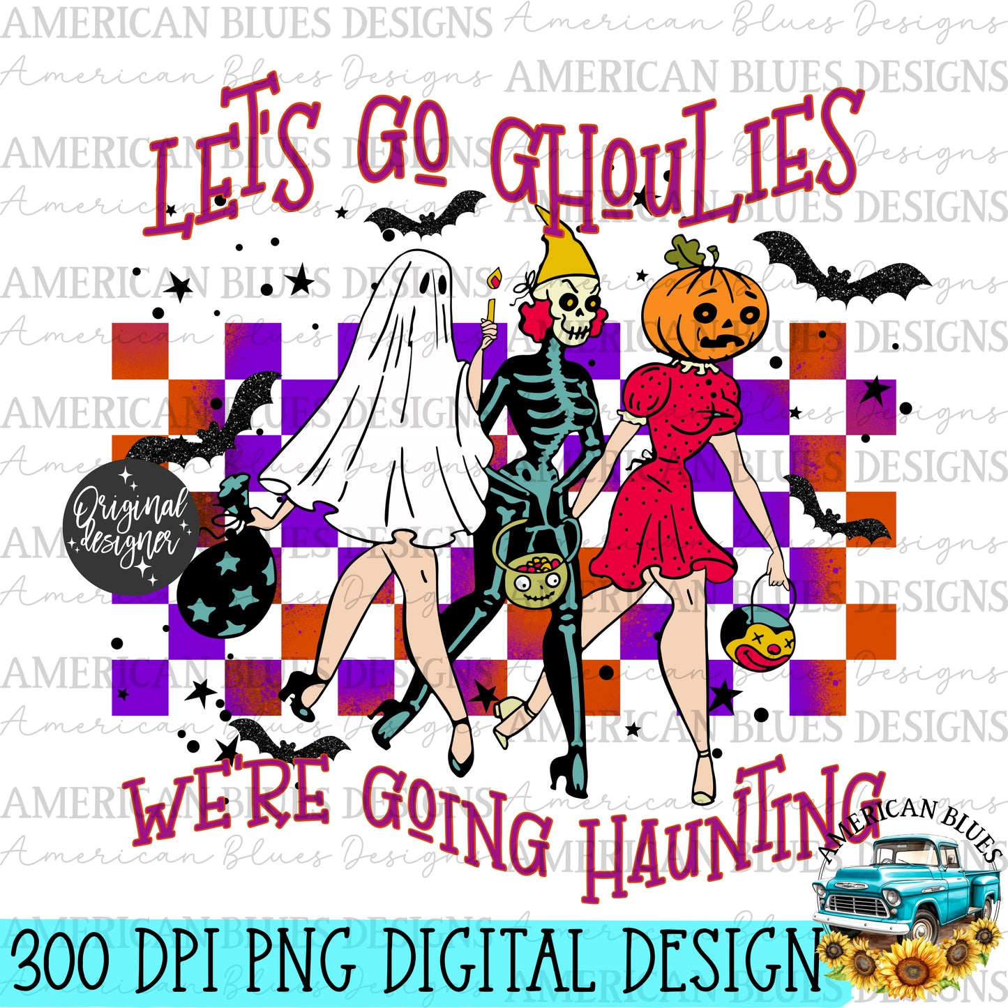 Let's go Ghoulies digital design Bundle | American Blues Designs