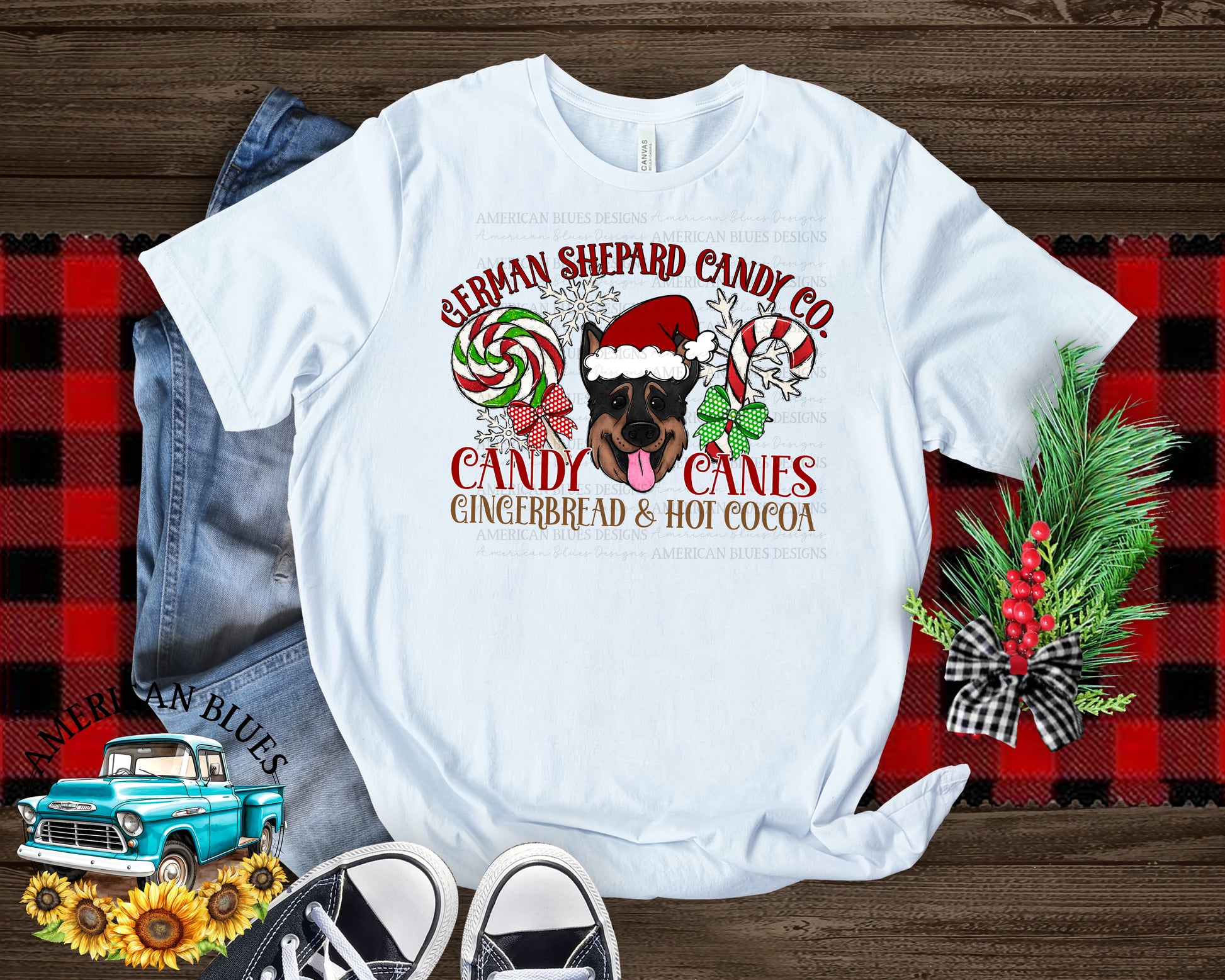 Christmas Dog Candy co digital design | American Blues Designs