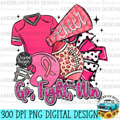 Go Fight Win digital design | American Blues Designs