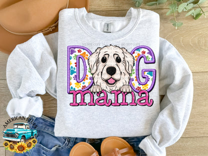 Dog mama Pyrenees digital design | American Blues Design