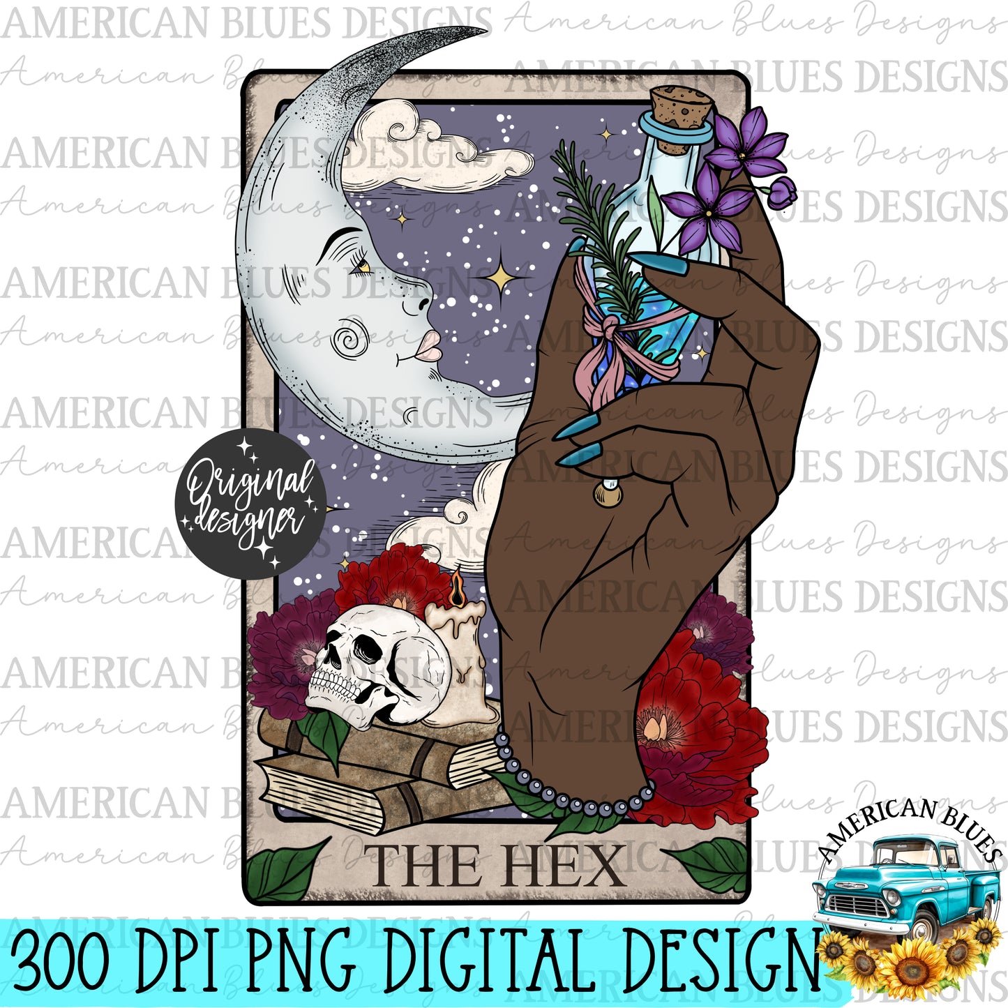 The Hex Tarot Card Bundle- 7 different skin tones