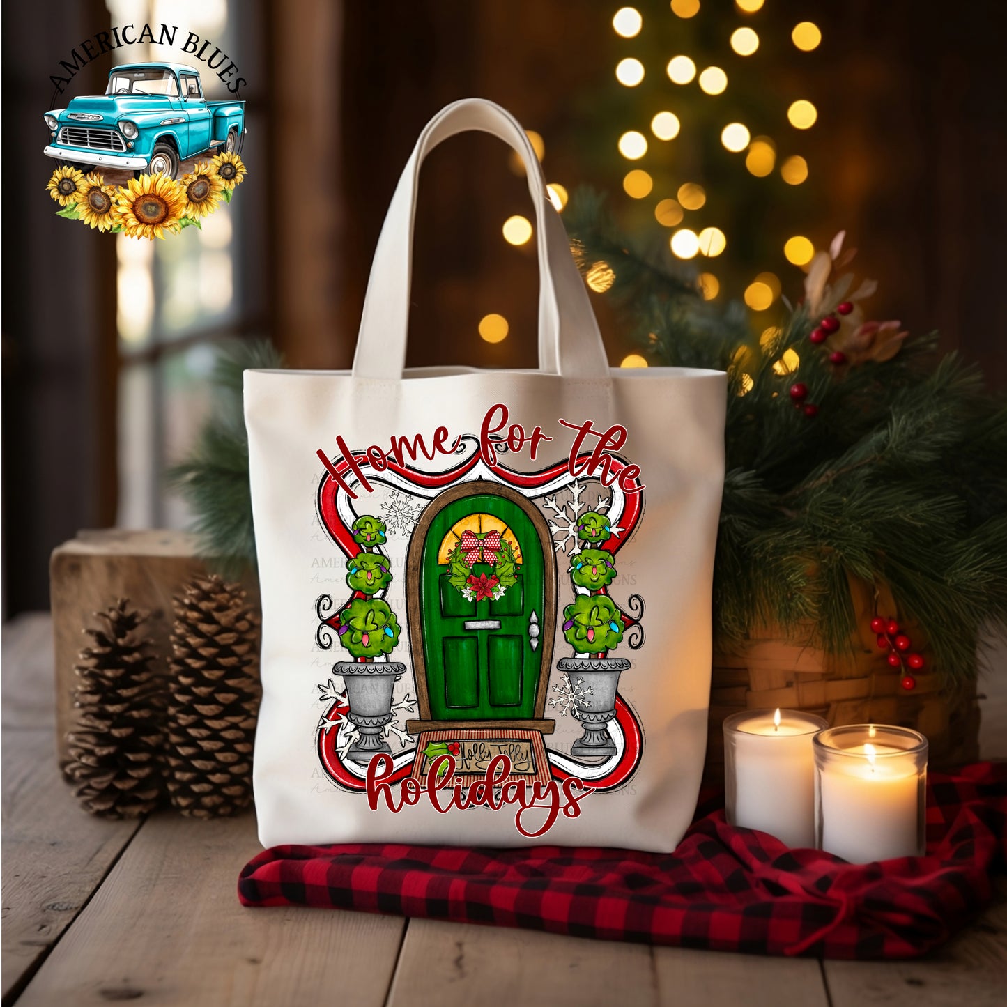 Home for the Holidays digital design | American Blues Designs