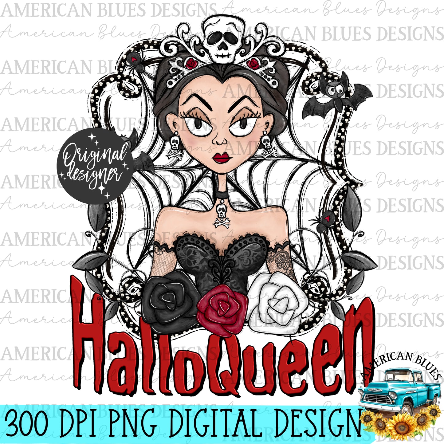 HalloQueen Bundle digital design | American Blues Designs