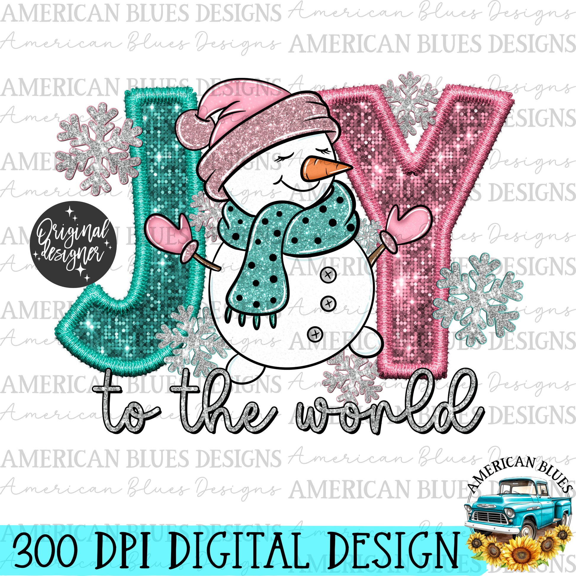 Joy to the world digital design | American Blues Designs 