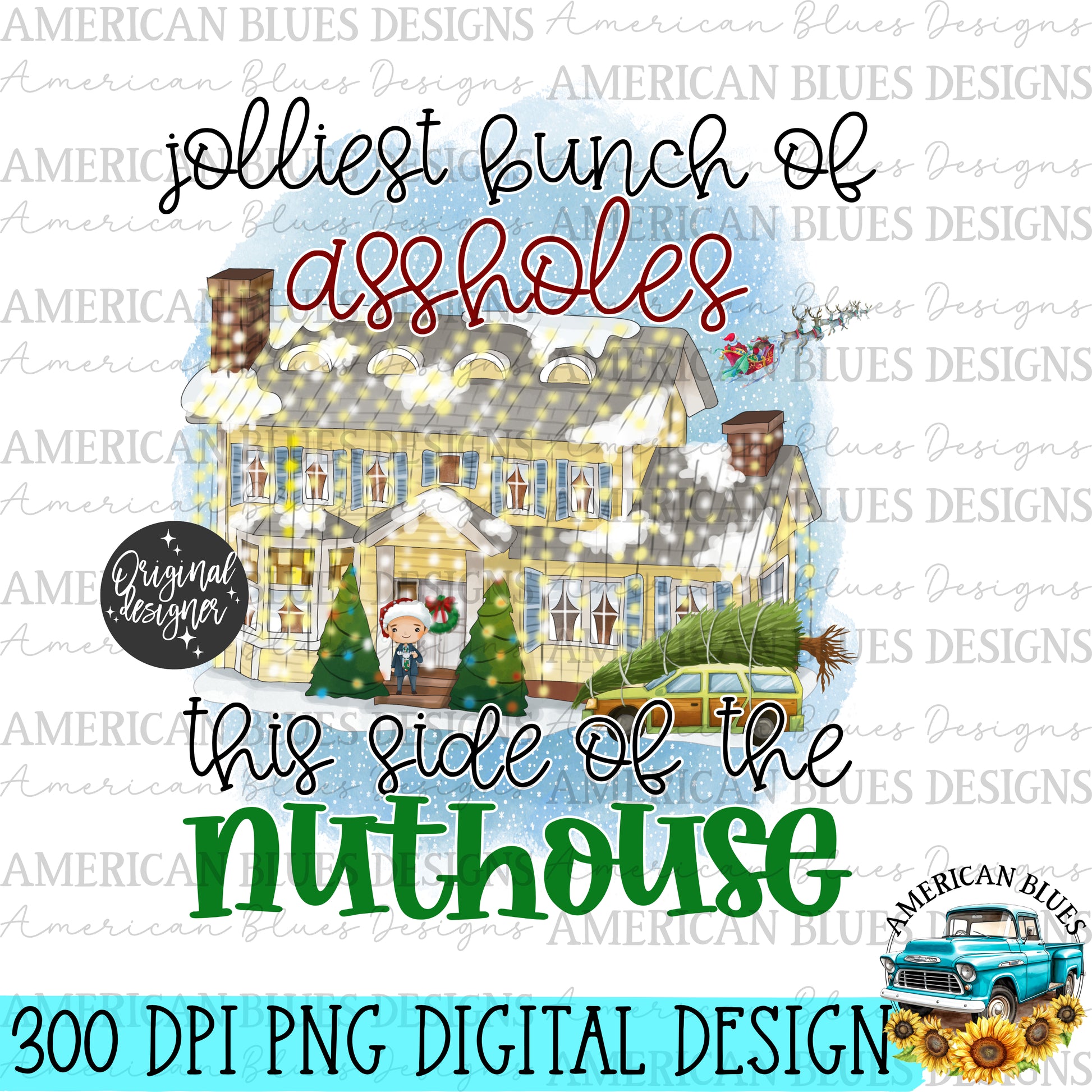 Jolliest Bunch of Assholes digital design | American Blues Designs