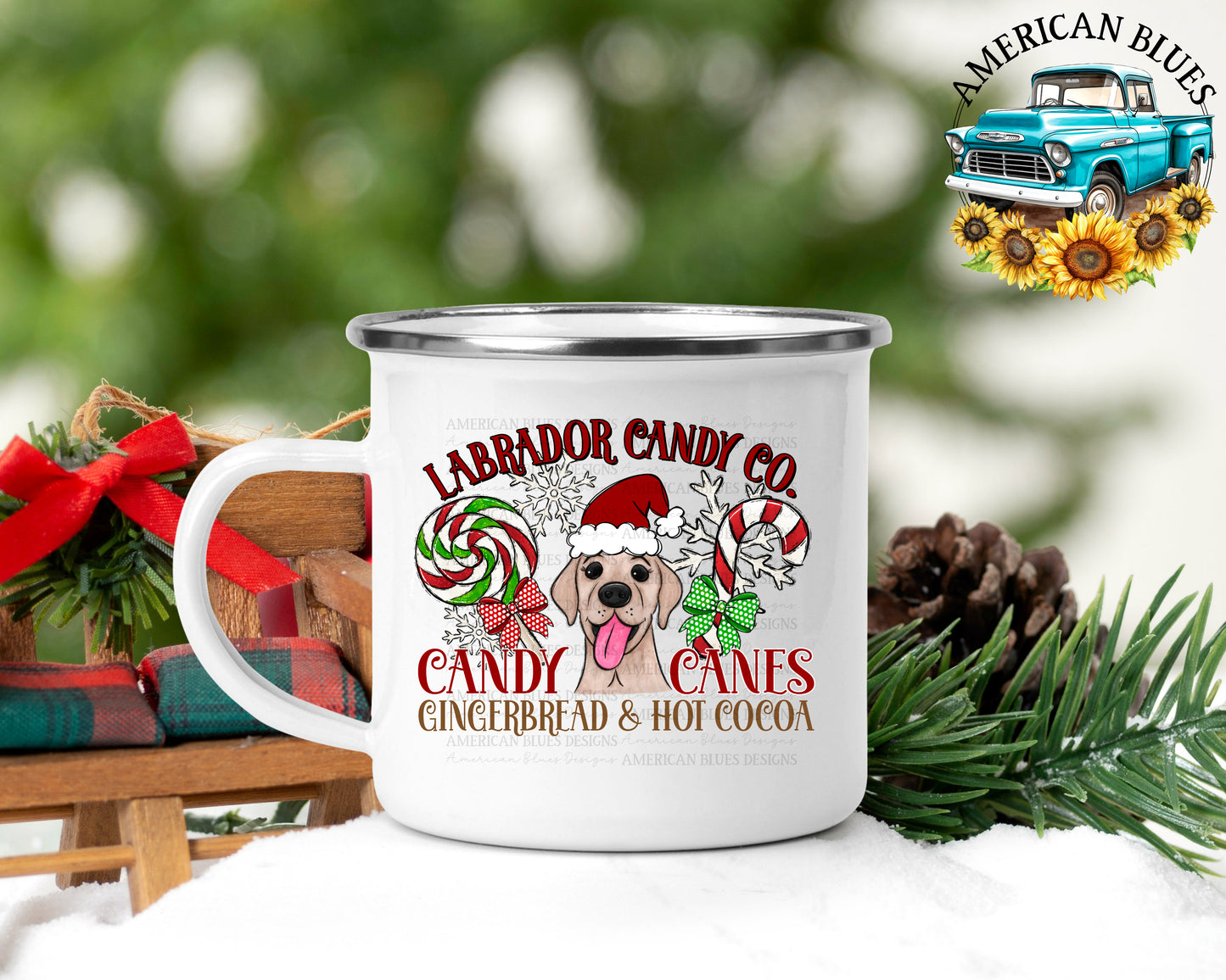 Christmas Dog Candy co digital design | American Blues Designs