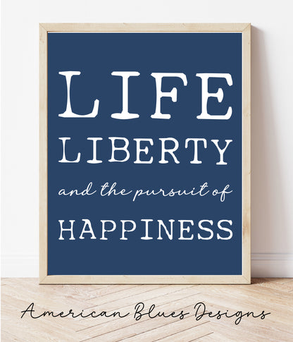 Life, Liberty & 1776 Printable Wall Art