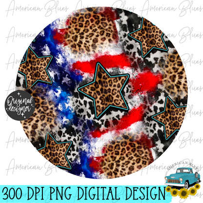 Leopard star & American Flag