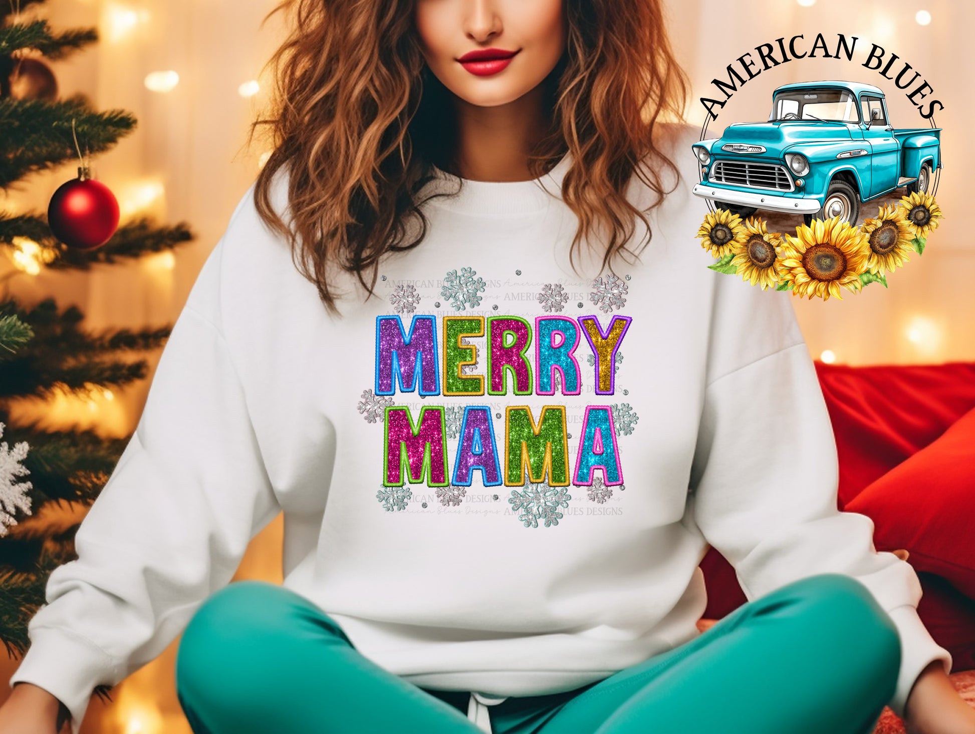 Merry Mama digital design | American Blues Designs 