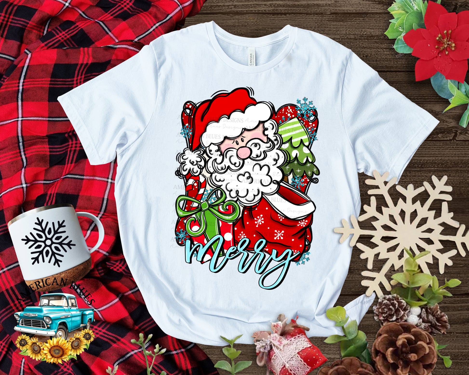 Merry Santa | American Blues Designs