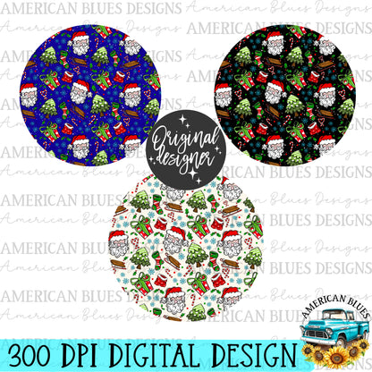 Merry Santa car coaster digital design | American Blues Designs