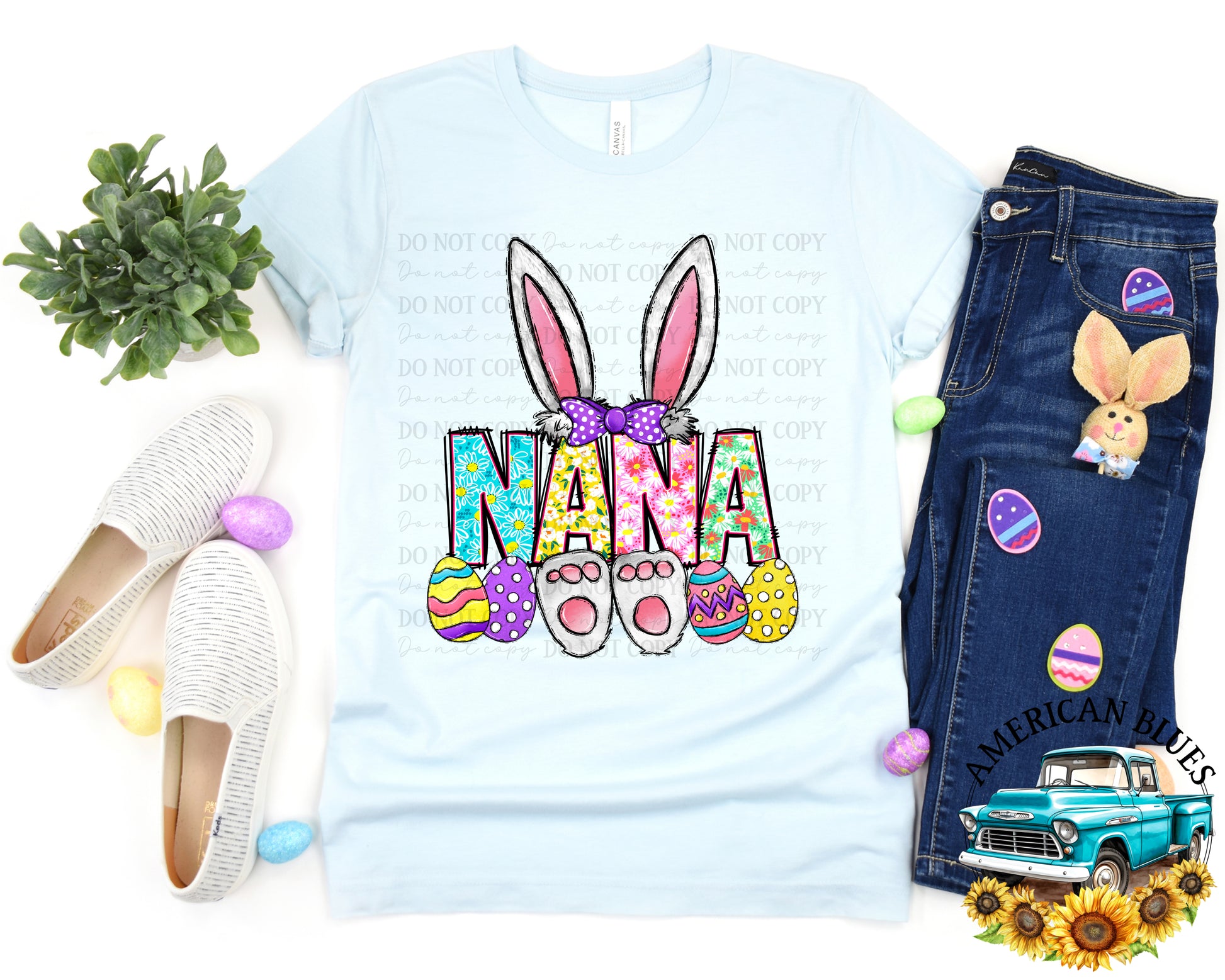 Nana Bunny digital design | American Blues Designs