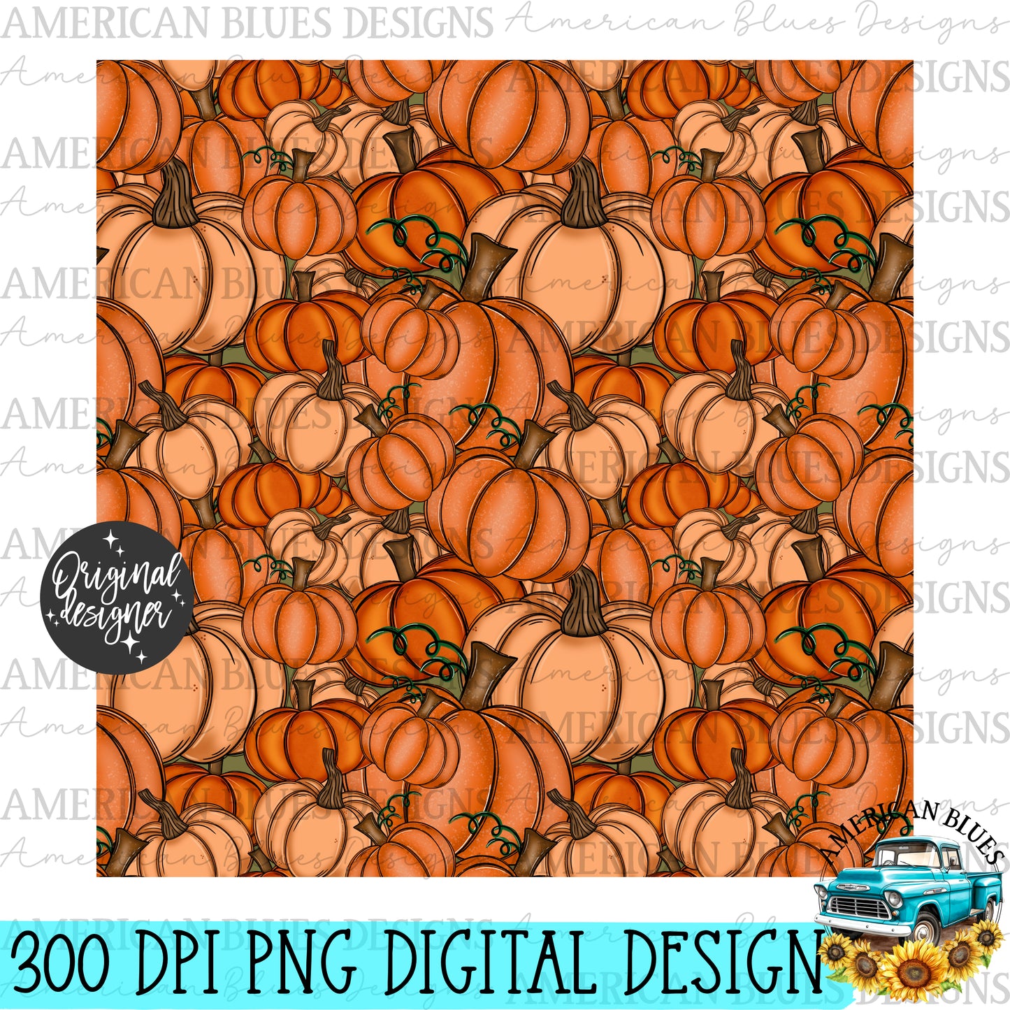 Pumpkin Stack seamless pattern