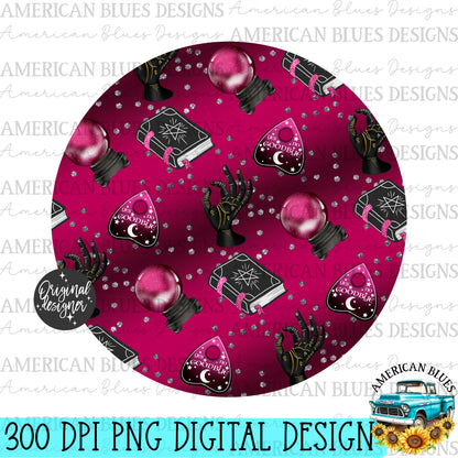 Pink Planchette car coaster digital design | American Blues Designs