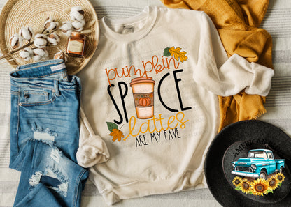 "Pumpkin Spice lattes are my fave" digital design | American Blues Design