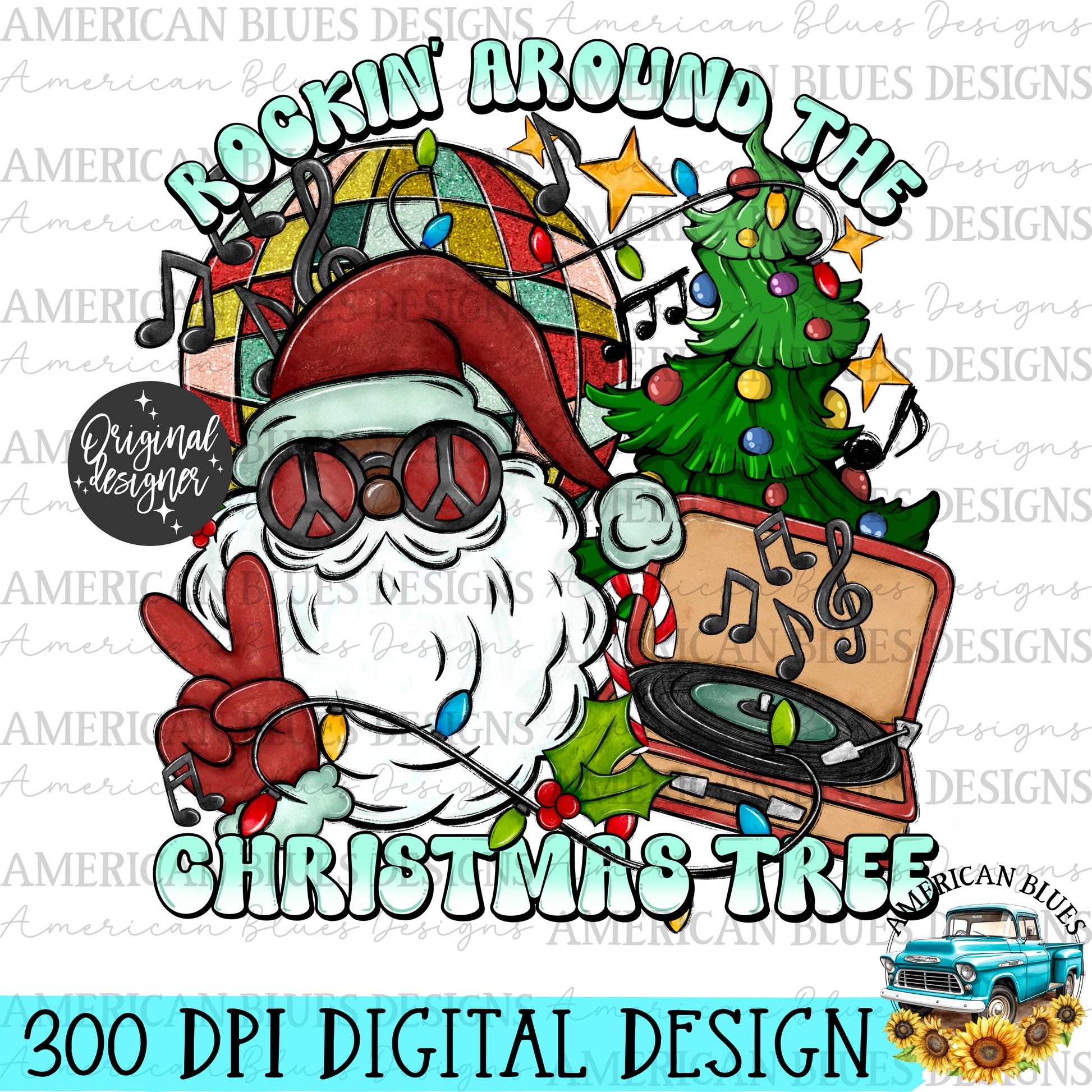 Rockin' Around the Christmas Tree | American Blues Designs