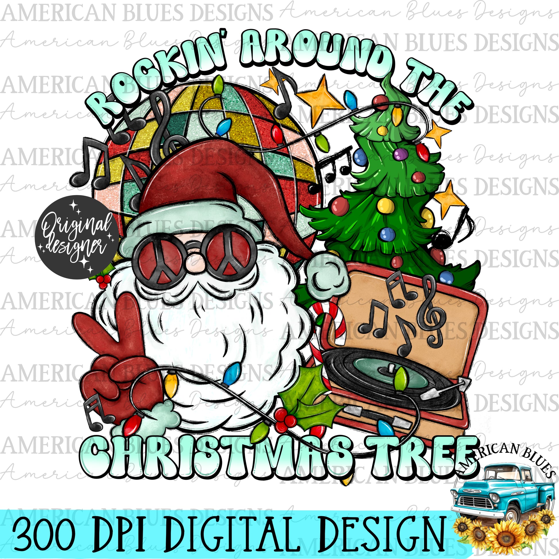 Rockin' Around the Christmas Tree | American Blues Designs