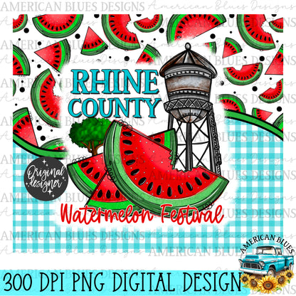 Rhine County Watermelon Festival - 20 oz tumbler wrap