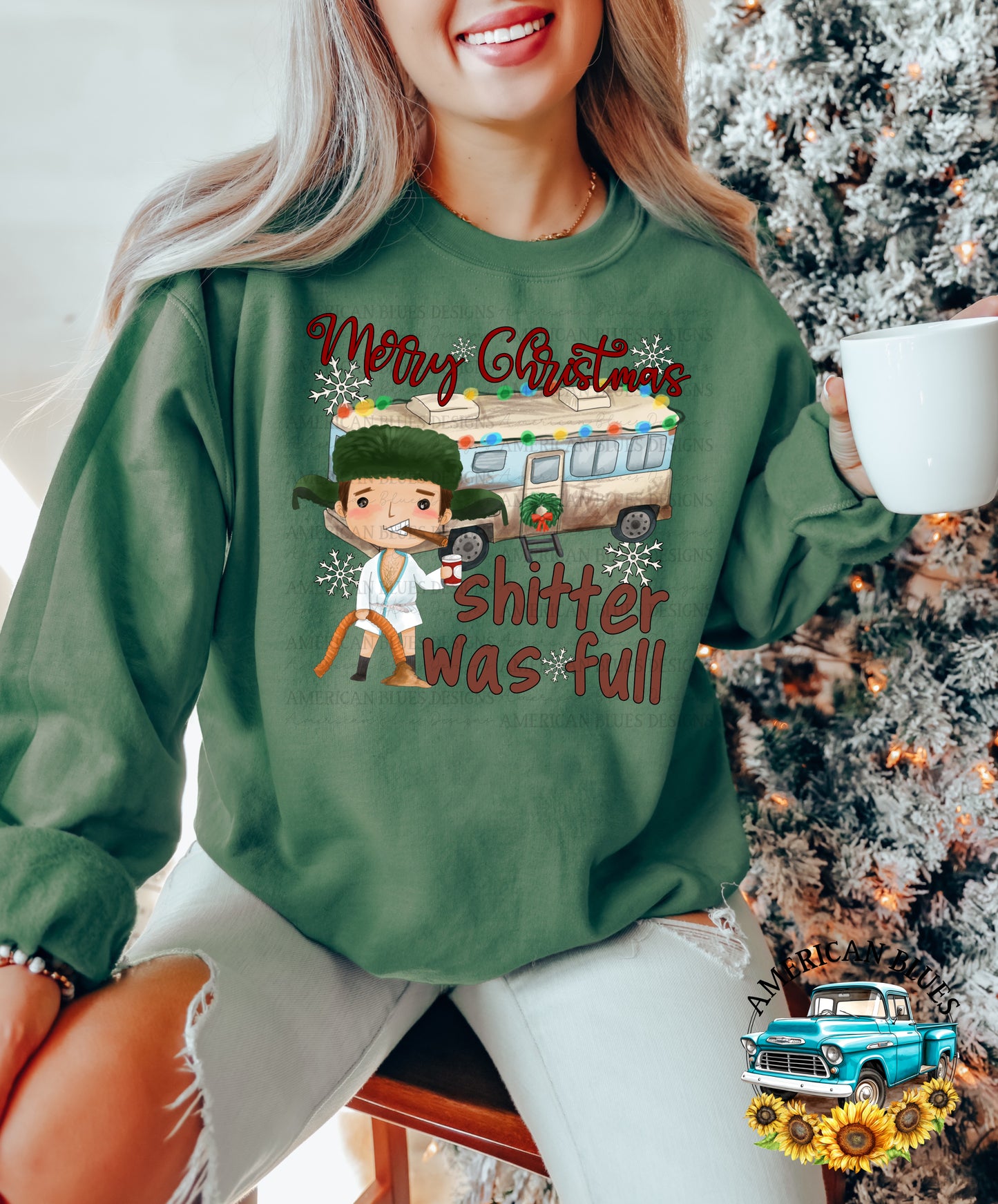 Merry Christmas, Shitter was full  digital design | American Blues Designs