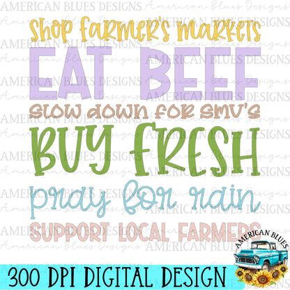 Shop Farmer's Markets, Eat Beef...