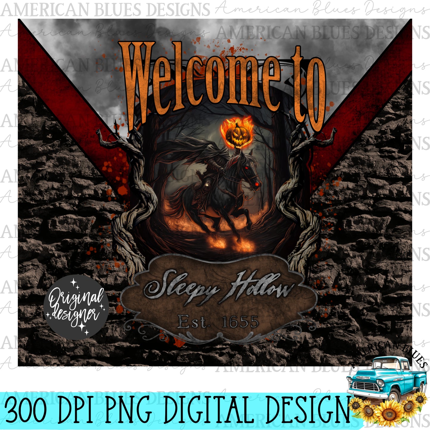 Welcome to Sleepy Hollow- 20 oz tumbler wrap