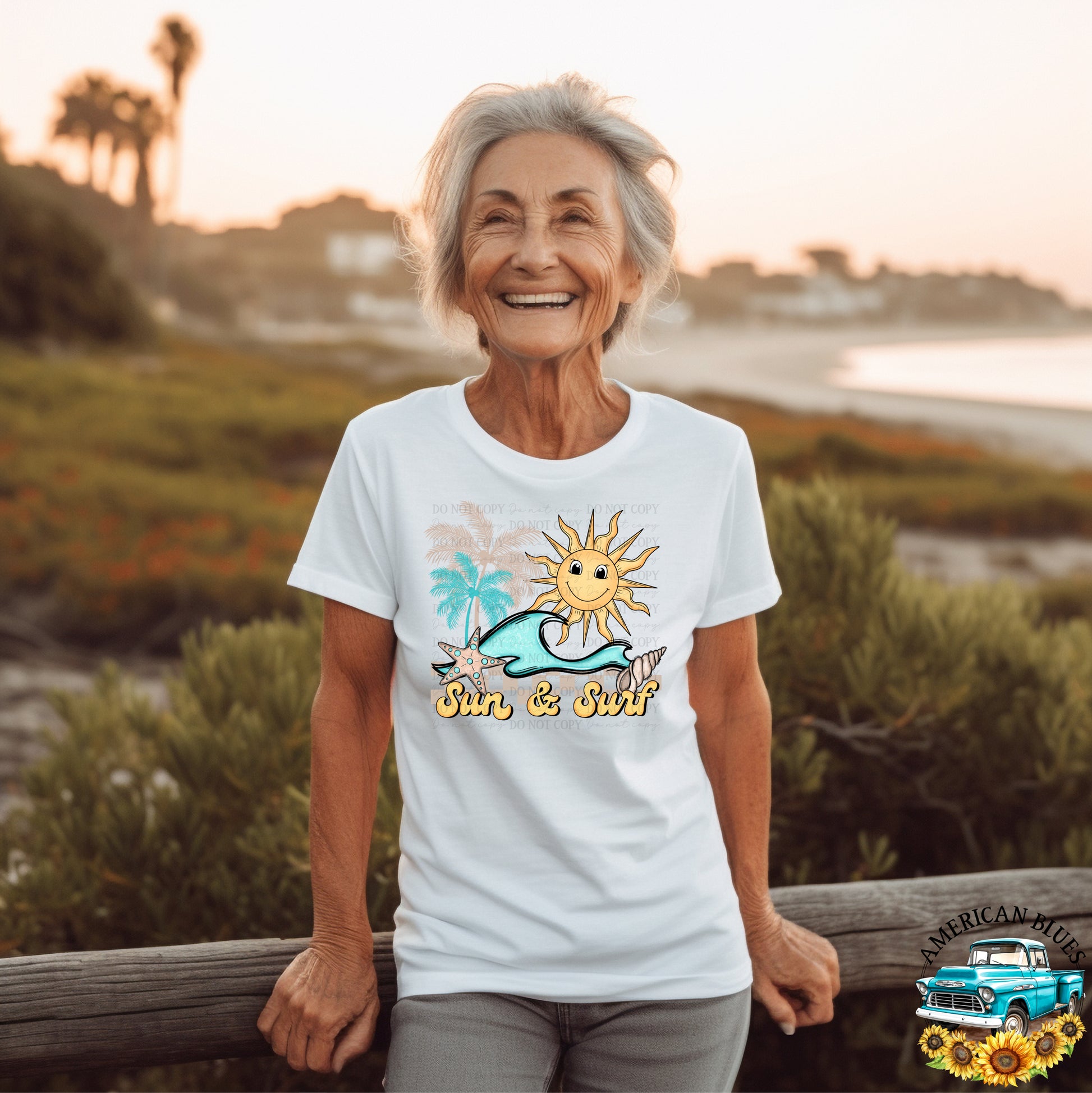 Sun & Surf digital design | American Blues Designs