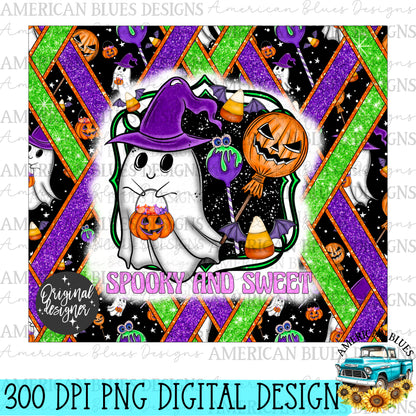 Spooky & Sweet version1- 20 oz tumbler wrap