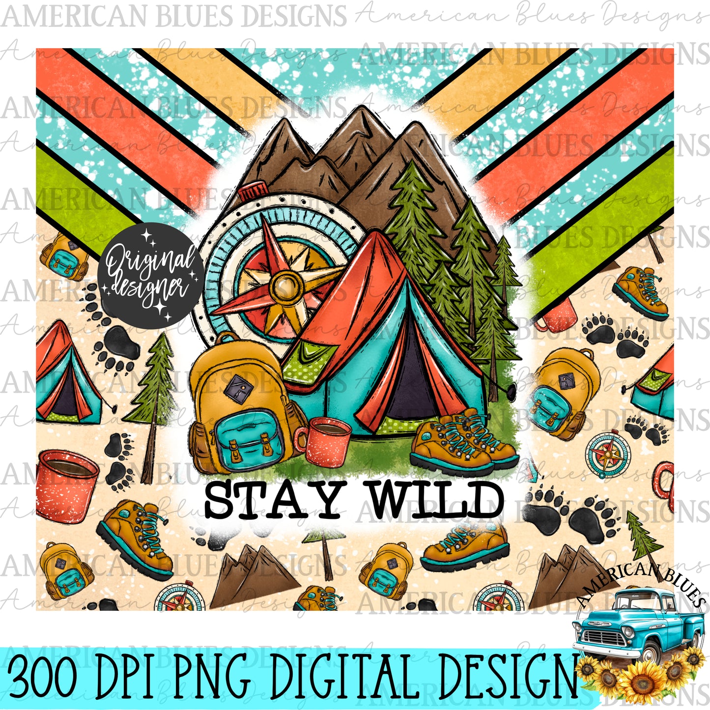 Stay Wild- 20 oz tumbler wrap