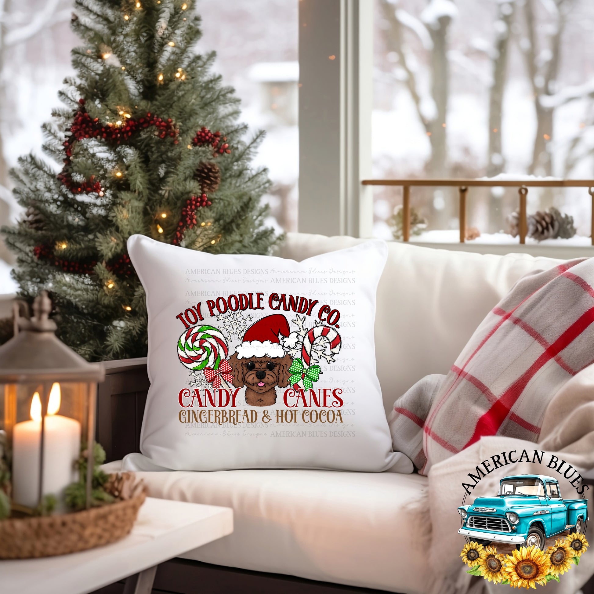 Christmas Dog Candy co digital design | American Blues Designs