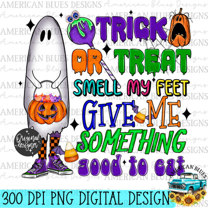 Trick or Treat ghostie digital design | American Blues Designs 