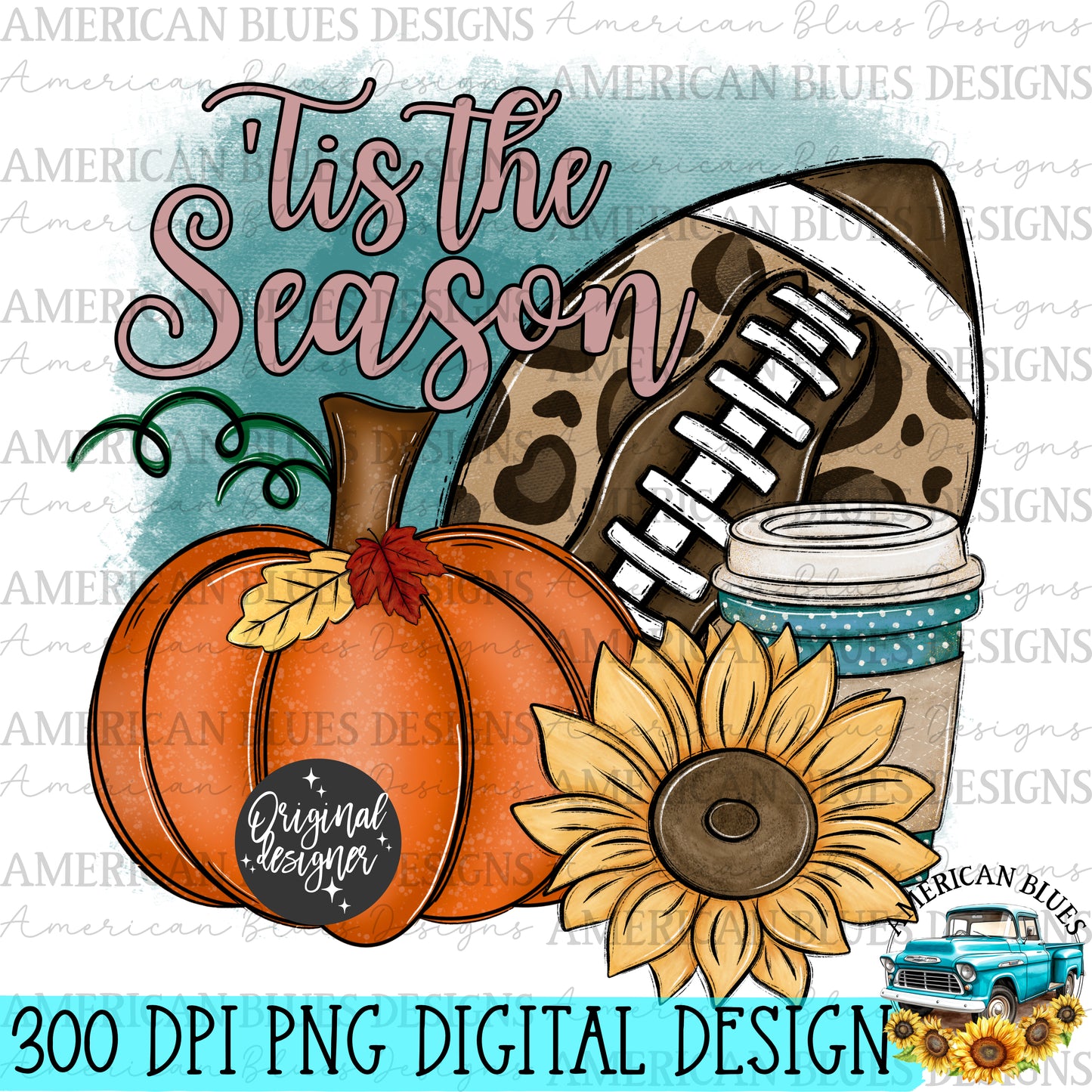 "Tis' the season" digital design | American Blues Designs