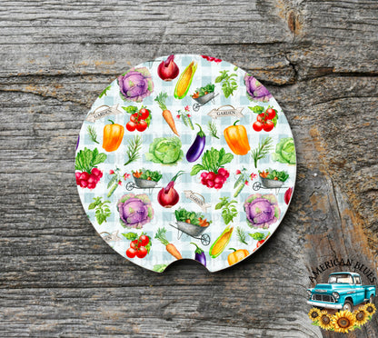 Veggie Garden car coaster