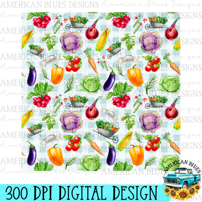 Veggie Garden seamless pattern