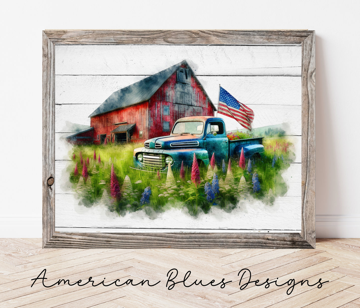 Patriotic Farm & Truck Printable Wall Art