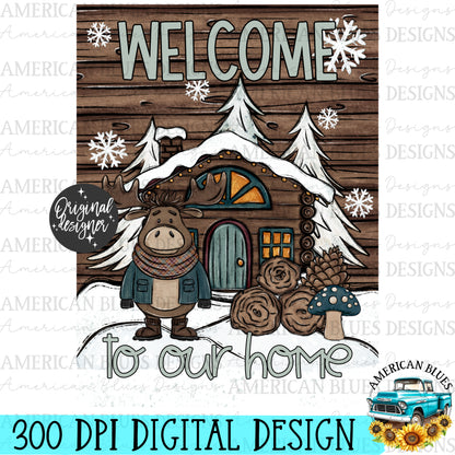 Welcome to our home garden flag digital design | American Blues Designs