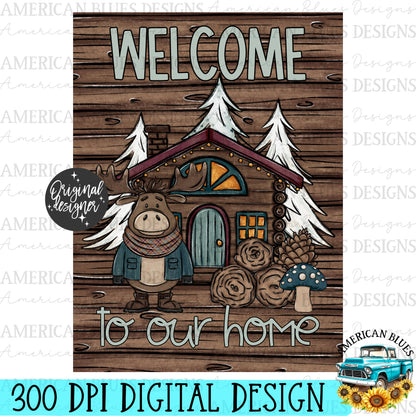 Welcome to our home garden flag digital design | American Blues Designs