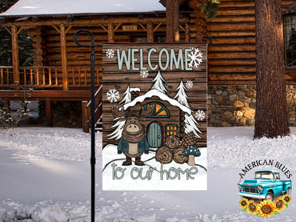 Welcome to our home garden flag digital design | American Blues Designs