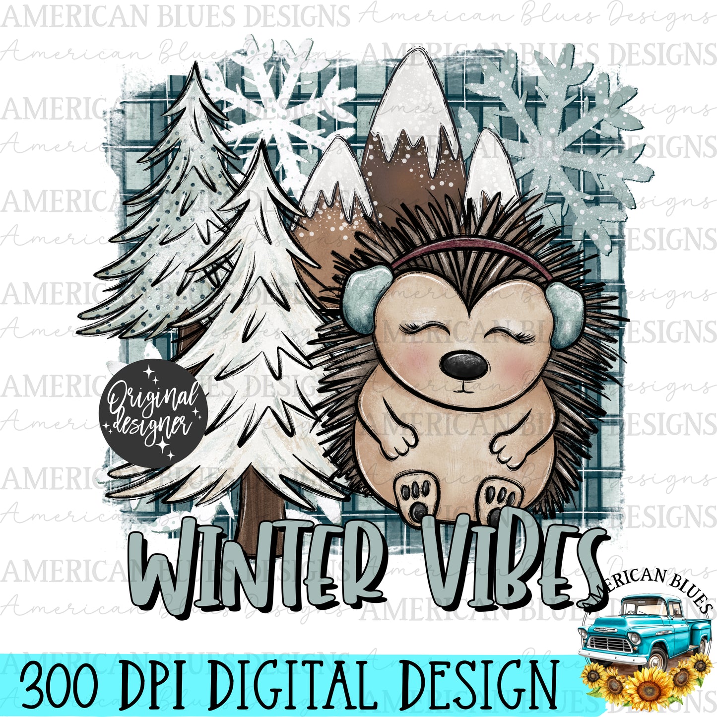 Winter Vibes digital design | American Blues Designs