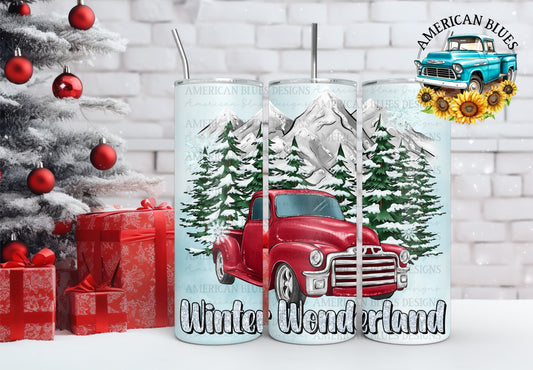 Winter Wonderland 20 oz tumbler wrap