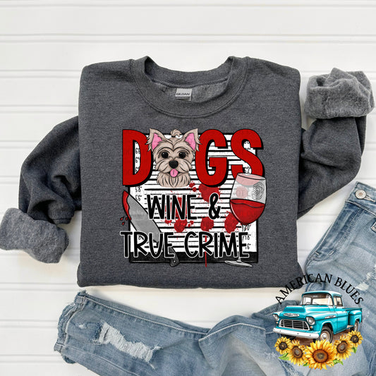 Dogs Wine & True Crime | American Blues Designs