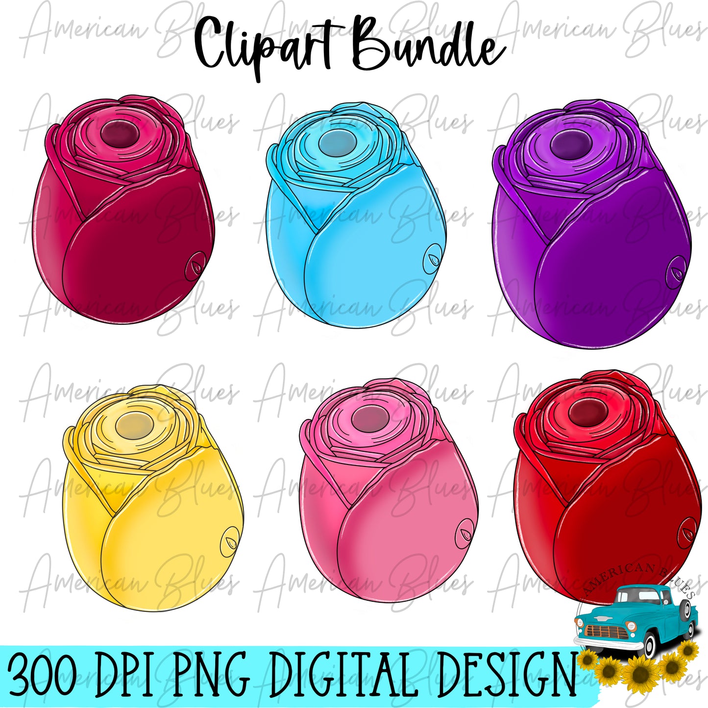 The Rose Graphic Element Bundle