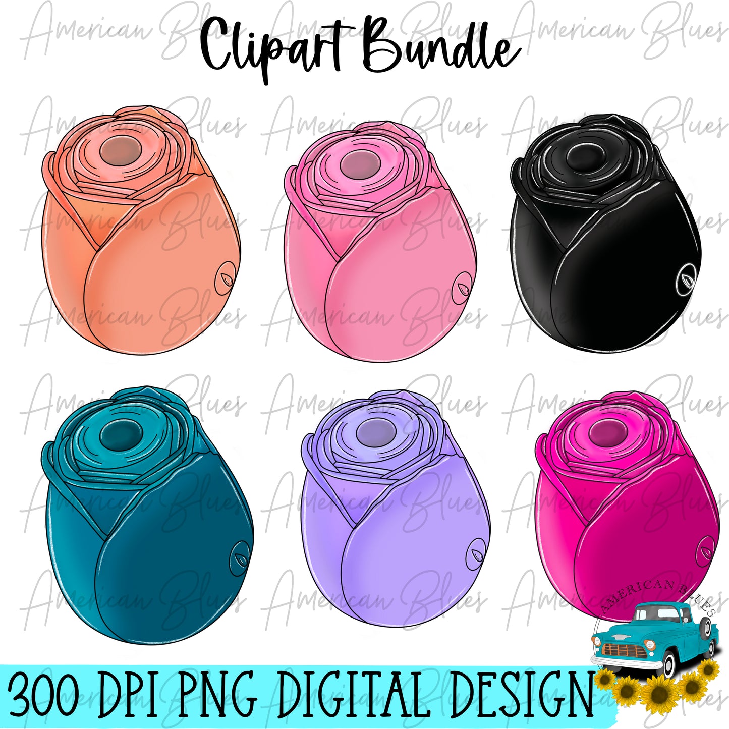 The Rose Graphic Element Bundle