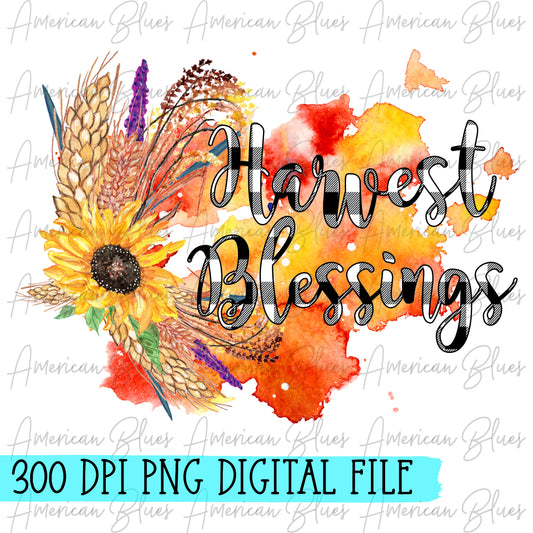 Harvest Blessing-checkered & orange